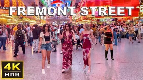 [4K HDR] Fremont Street Las Vegas Walking Tour | July 2025 | Las Vegas, Nevada