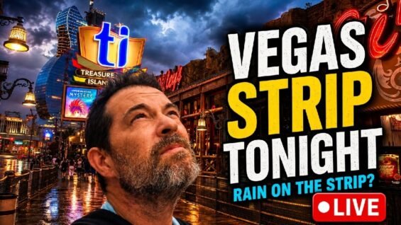 Las Vegas Strip LIVE Tonight 🌧️ | Will the Rain Hit?